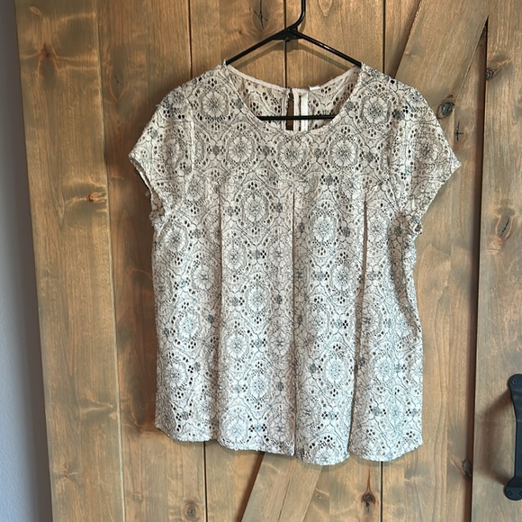 LC Lauren Conrad lace blouse - Picture 2 of 9